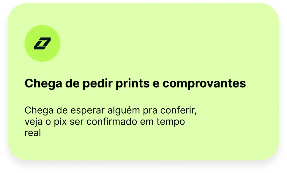 chega de pedir comprovantes